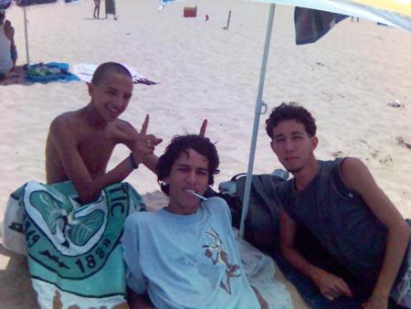 youness+yassine+moi a la plage 'sablette' a mohamedia